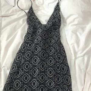 Black dress cross cross back straps